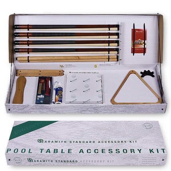 Aramith STANDARD Accessory Kit Standard Ball Set 4 Pool Cues & Bridge