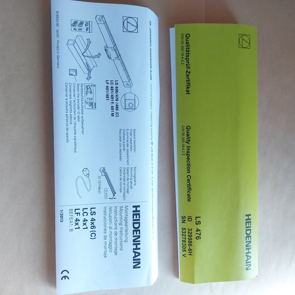Heidenhain LS476 320mm Linear Encoder / Linear Scale, ID 329 986-6H NEW Open Box