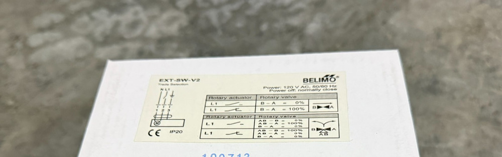NEW *BELIMO* EXT-SW-V2 Zone Valve / Actuator