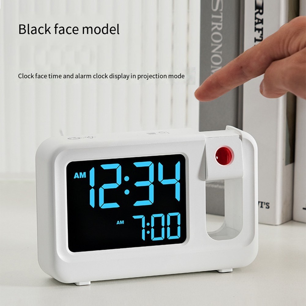Multifunction Projection Clock with Easy Touch Control and 180 Degree Rotation