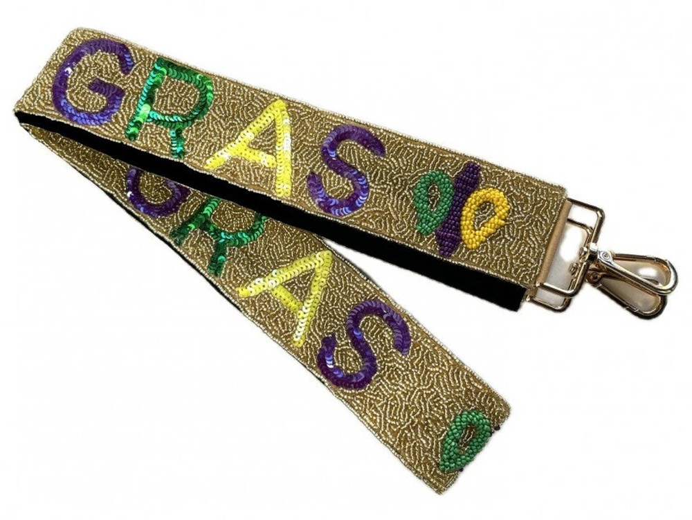 Mardi Gras Beaded Purse Strap