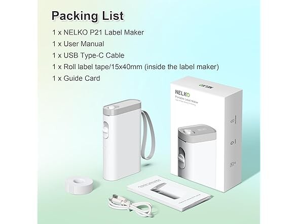 2023 NELKO P21 Mini Portable Bluetooth Label Maker