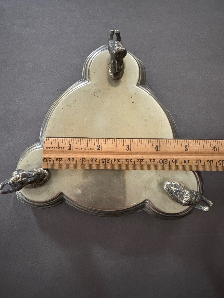 JOHN FULLERTON JFG EPNS SILVERPLATE LION EDGE PLATTER TRAY BASE VINTAGE