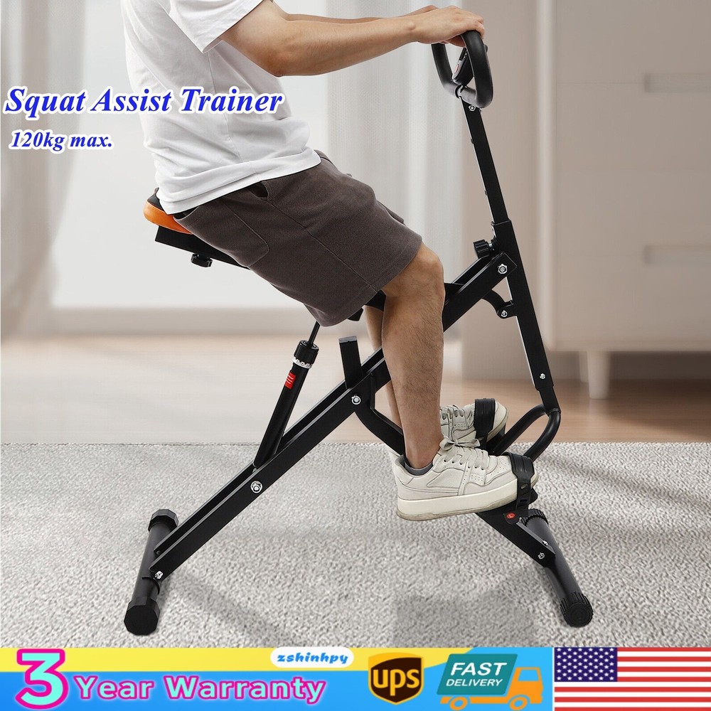 Adjustable Squat Machine Trainer Rowing Machine 264lbs for Ab Workout Glutes