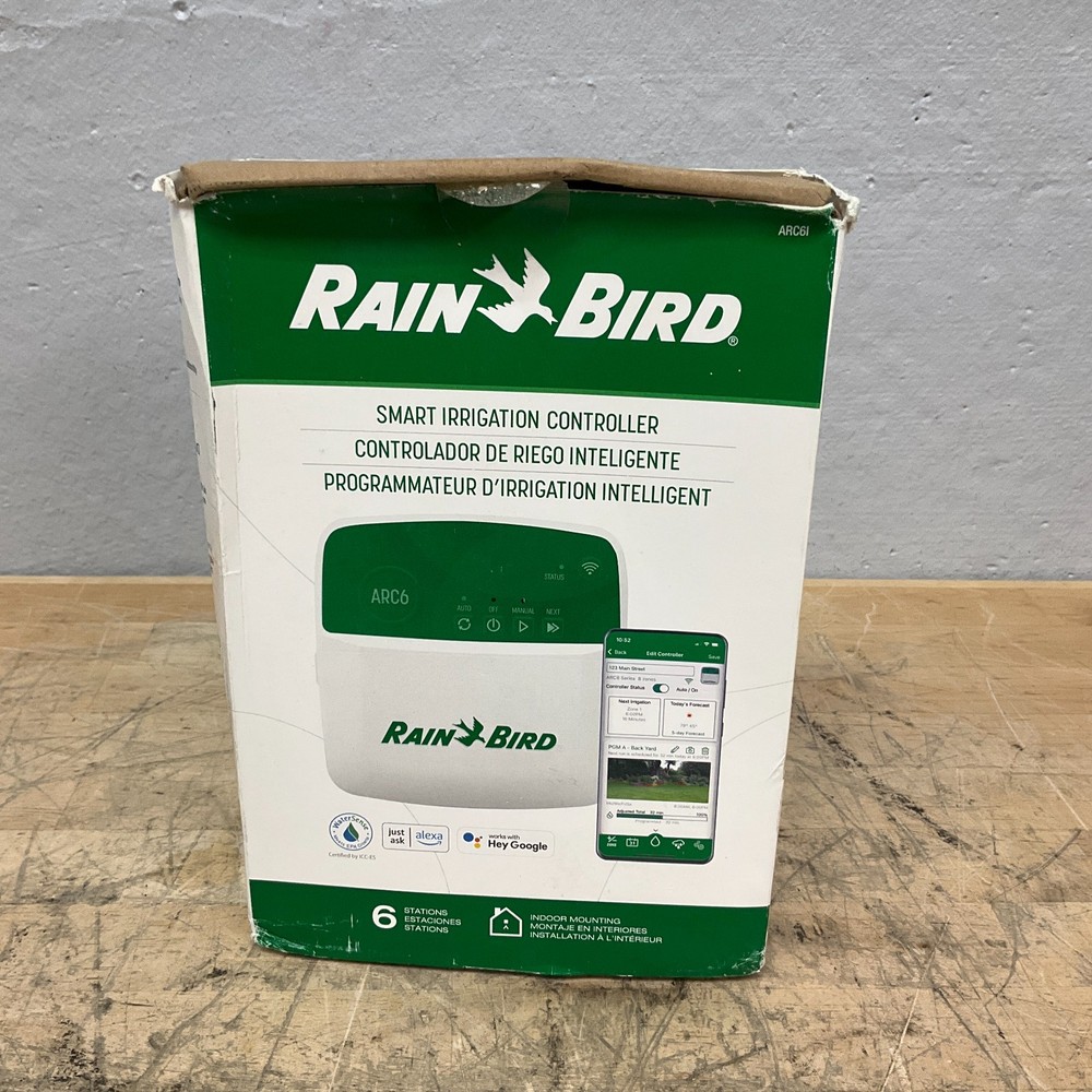 *NEW* Rain Bird 6-Zone App Based Indoor Residential Irrigation Controller ARC6I