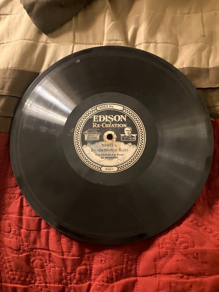 Edison Diamond Disc Record #50962 "Broken-Hearted Blues" Al Bernard