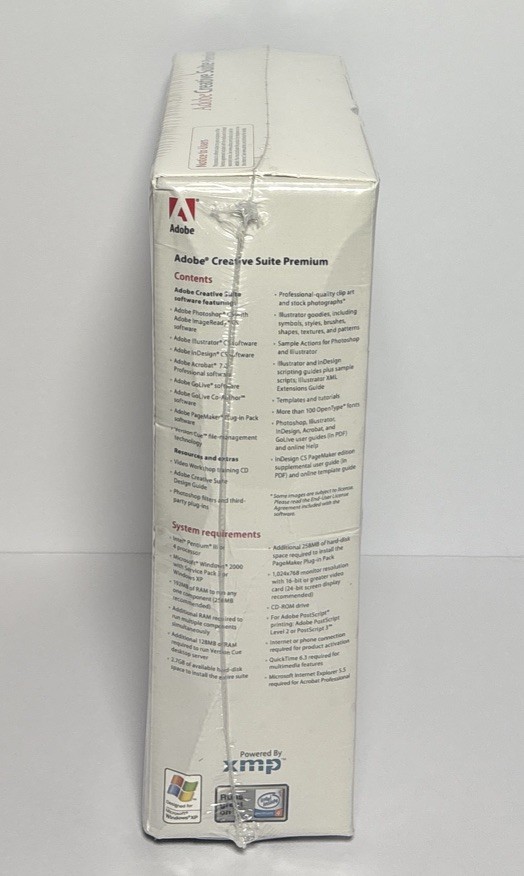 Adobe Creative Suite Premium Software Bundle Photoshop, Illustrator, 2004 Rare