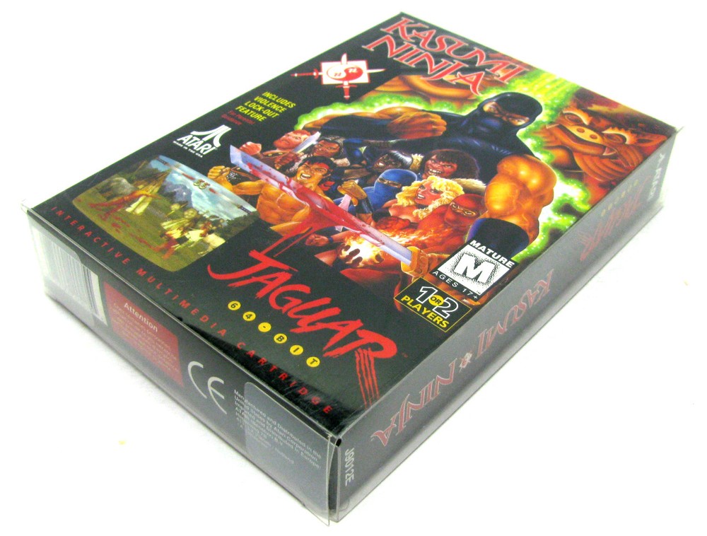 10x CLEAR PLASTIC PROTECTIVE BOX PROTECTOR SLEEVE FOR ATARI JAGUAR GAME BOXES