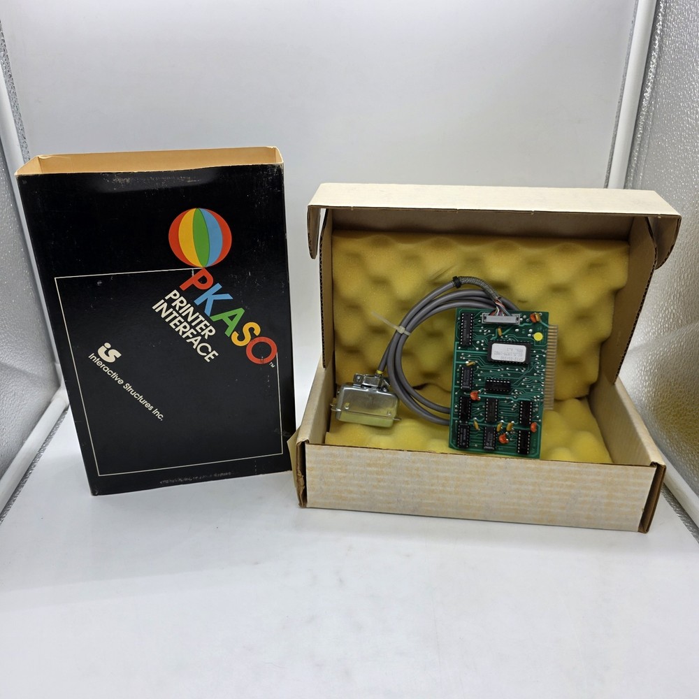 Vintage PKASO Printer Interface EP12-80 for Epson & Apple II In Box Untested