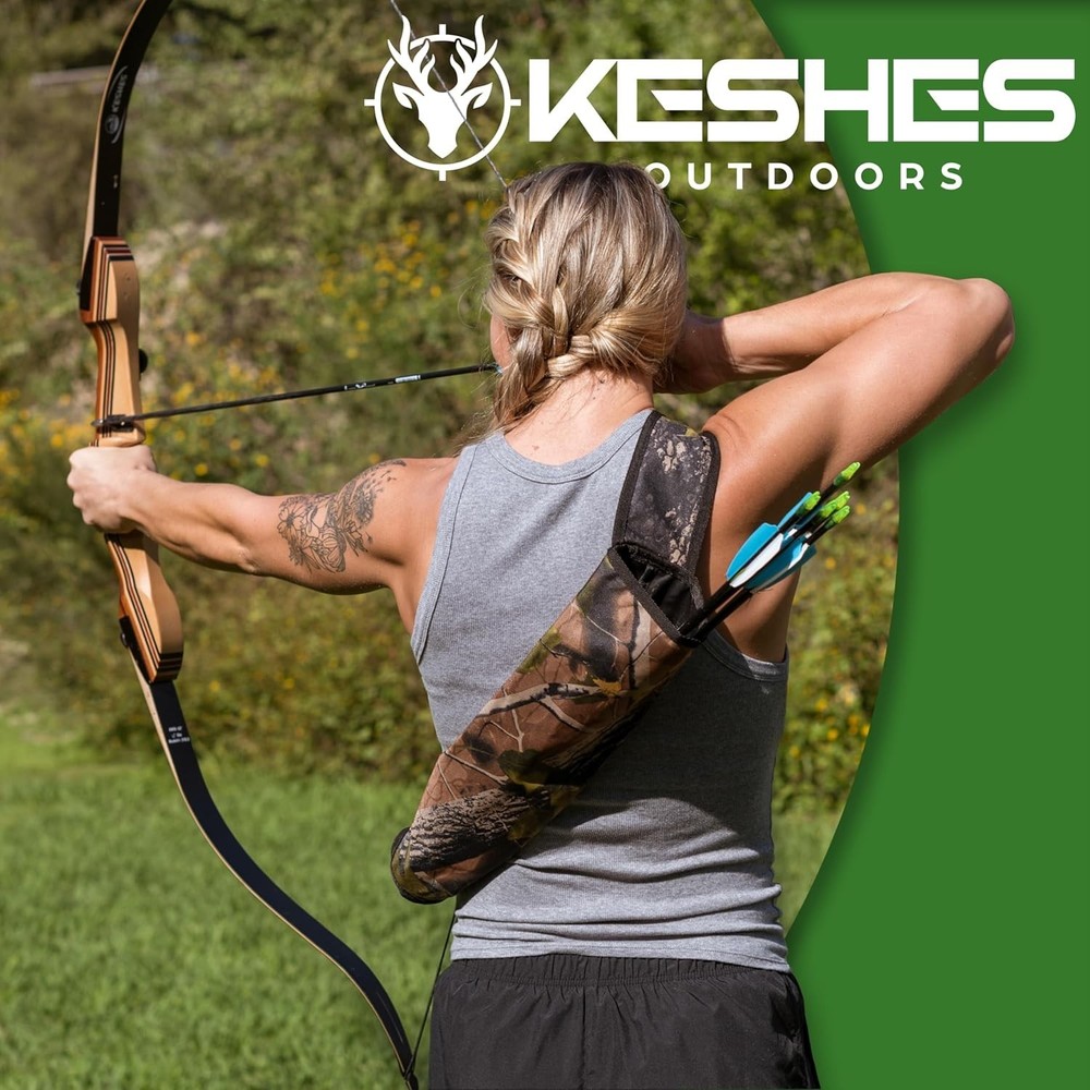 Durable Archery Quiver - Adjustable Shoulder Strap & Belt Clip for Versatile Use