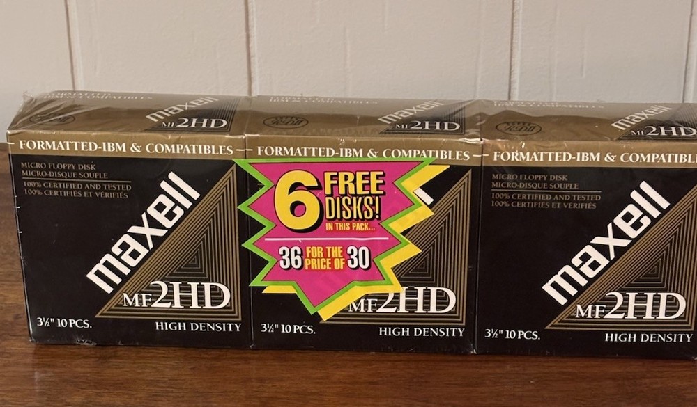 maxell MF2HD  36 Pack 3.5 Floppy New In Box