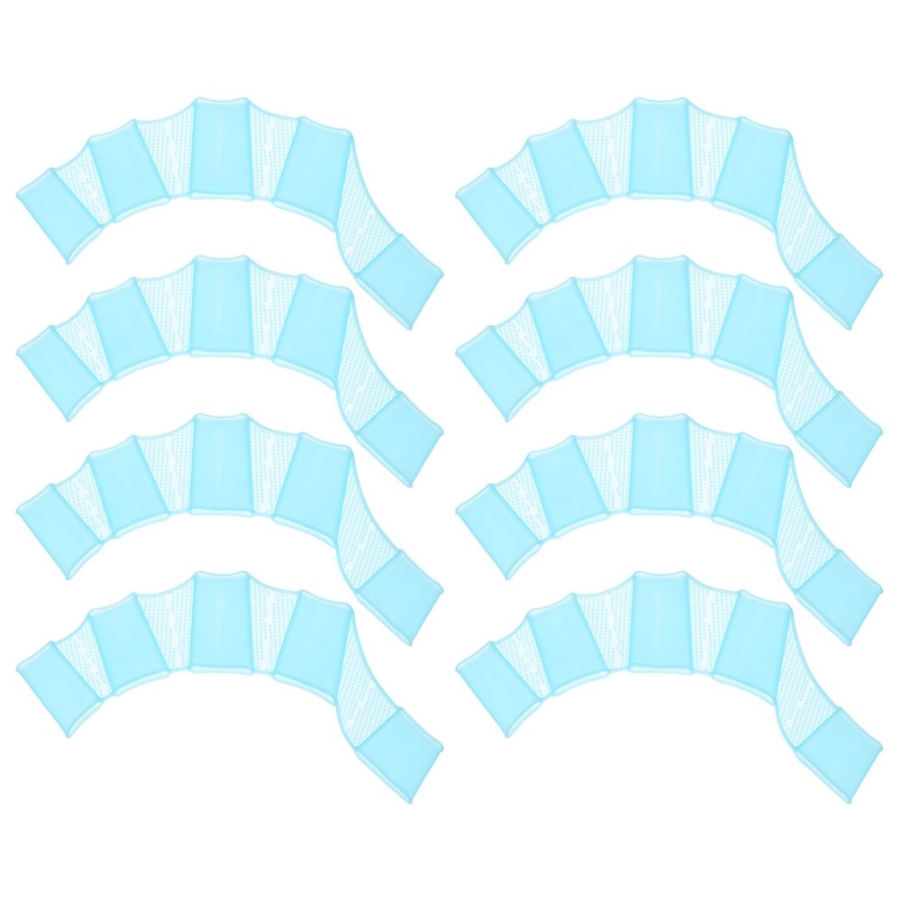 Silicone Swimming Gloves for 4 Pairs, Half Net Frog Type, Blue