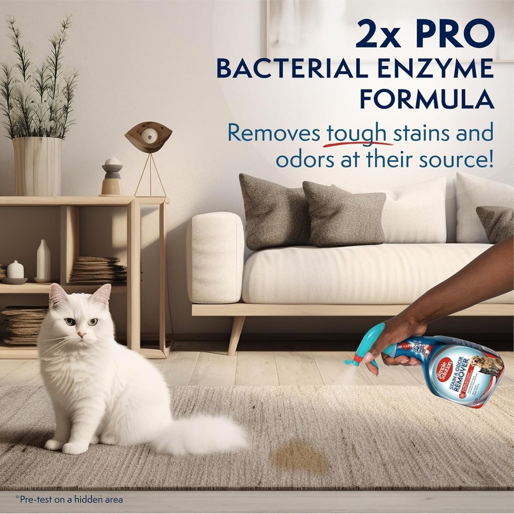 Multi-Surface Enzyme Pet Odor Remover - 64 oz (2-Pack), Unscented Power Clean