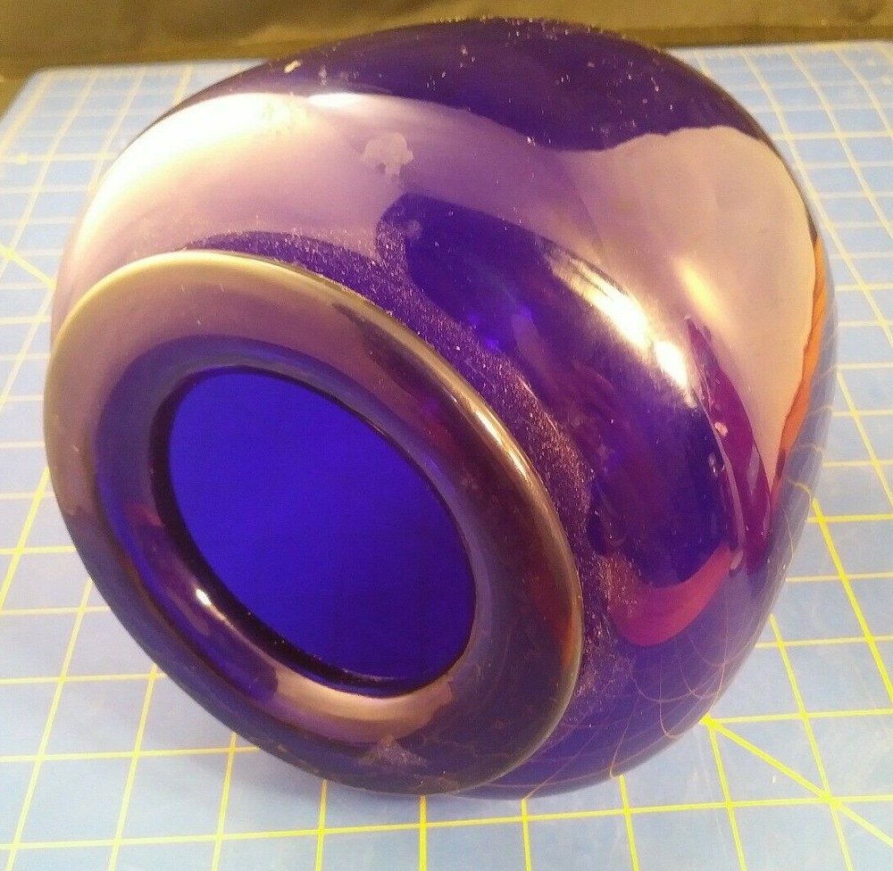 Blue Hand Made Vase. Storage Auction Find.