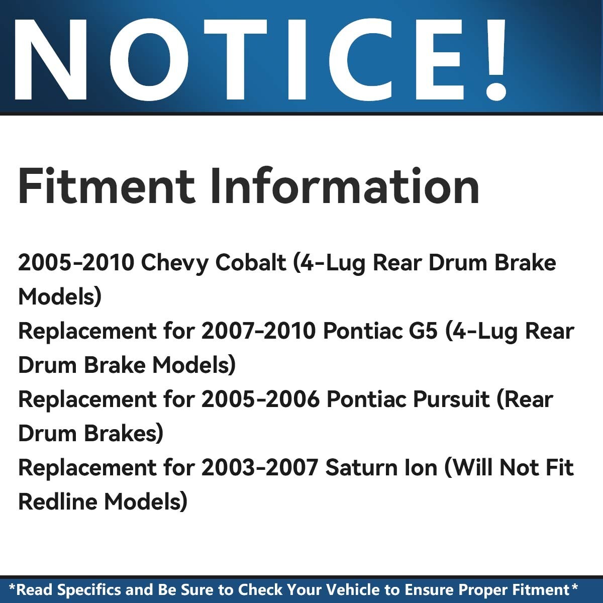 Front Disc Rotors + Brake Pads for 2003-2010 Chevy Cobalt Saturn Ion Pontiac G5