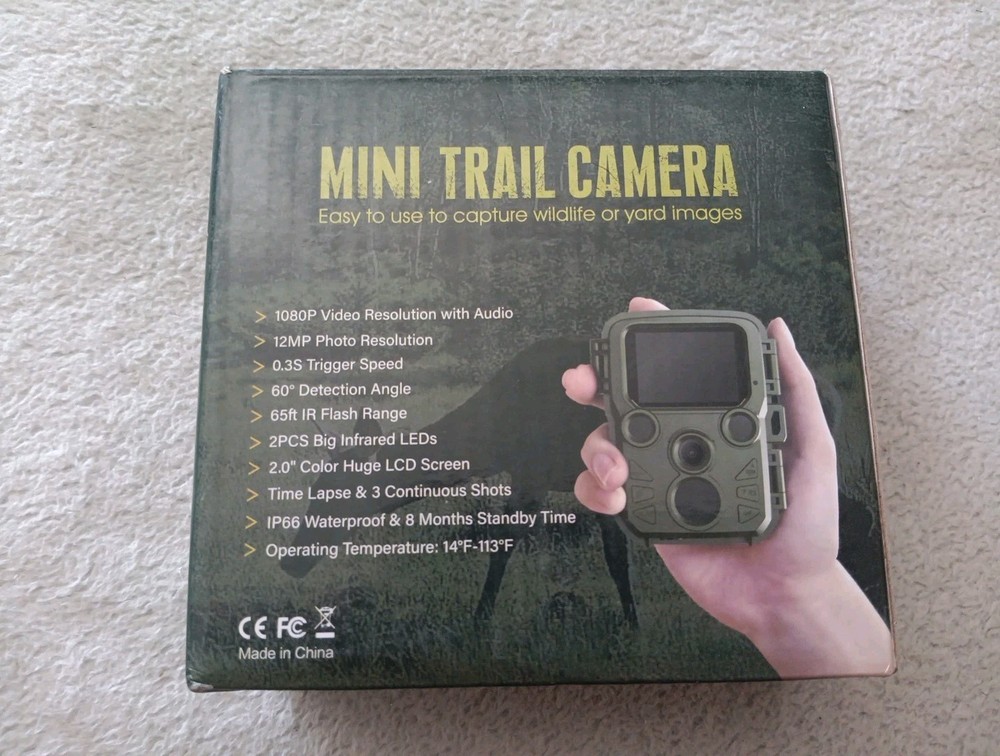 Mini Trail Camera Night Vision ArzzuNiu 12MP 1080P Game Camera