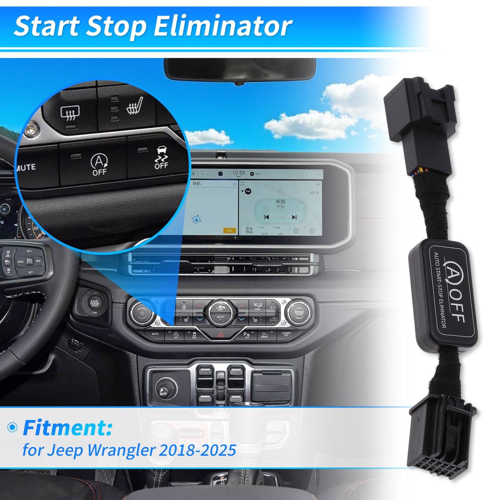 Auto Start Stop Eliminator for Jeep Wrangler 2018-2025