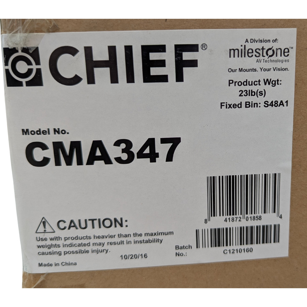 Chief CMA347 Projector Ceiling Plate Mount – Complete with Hardware
