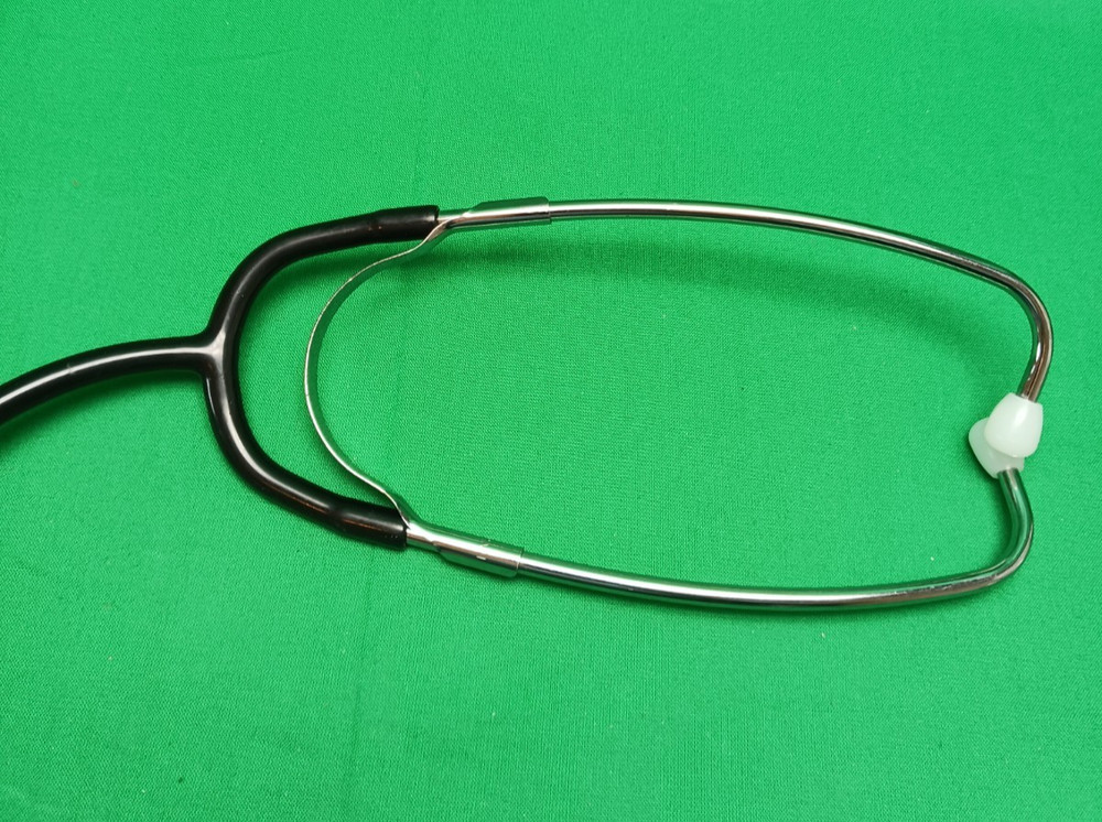 Unbranded Dual Head Stethoscope Black/Silver