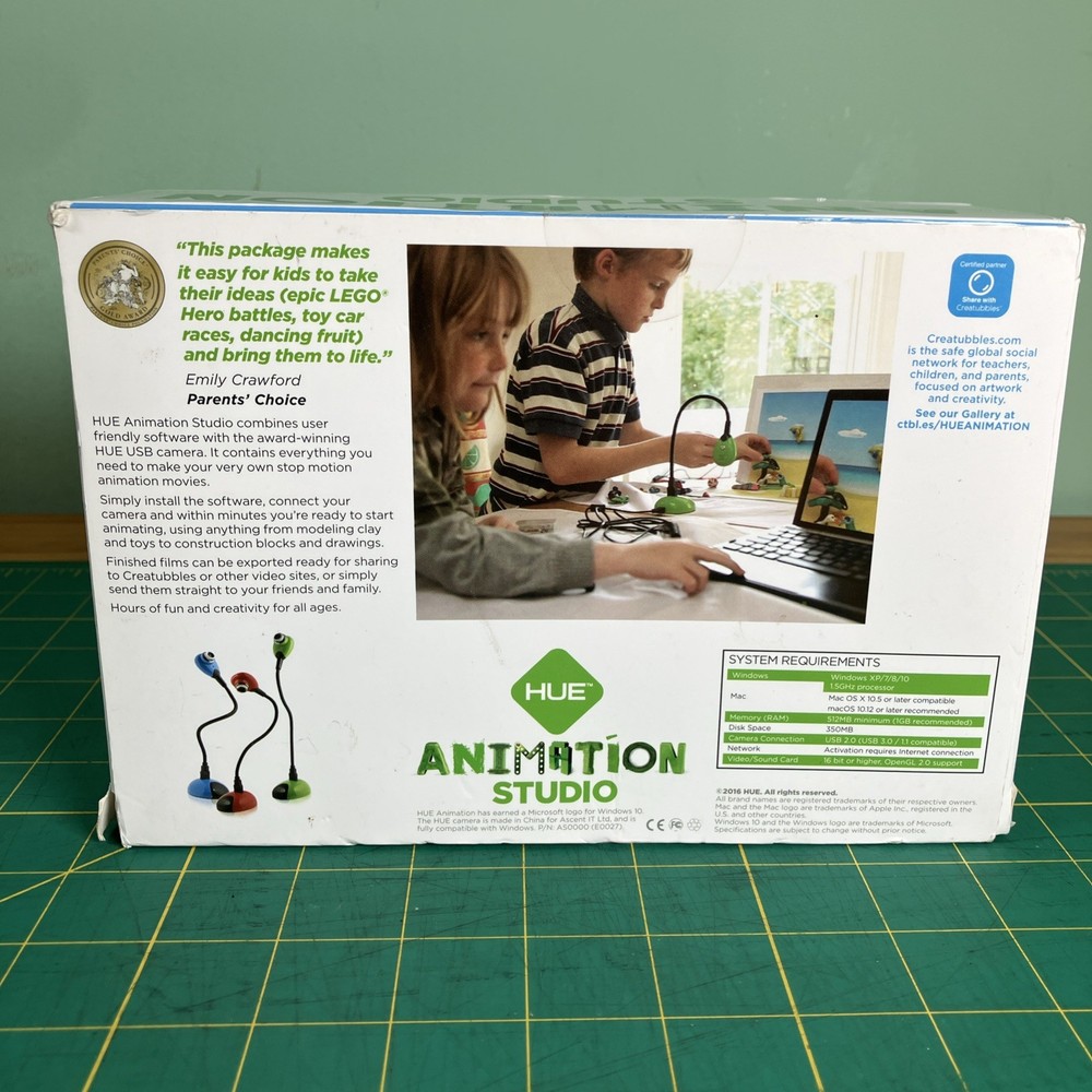 HUE Animation Studio Complete Stop Motion Animation Kit-open Box Blue