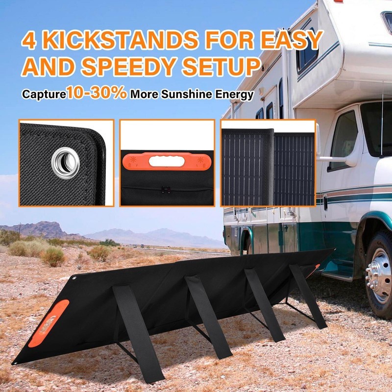 400W Portable Solar Panel Waterproof IP66 Foldable Solar Panel kit Brand New--