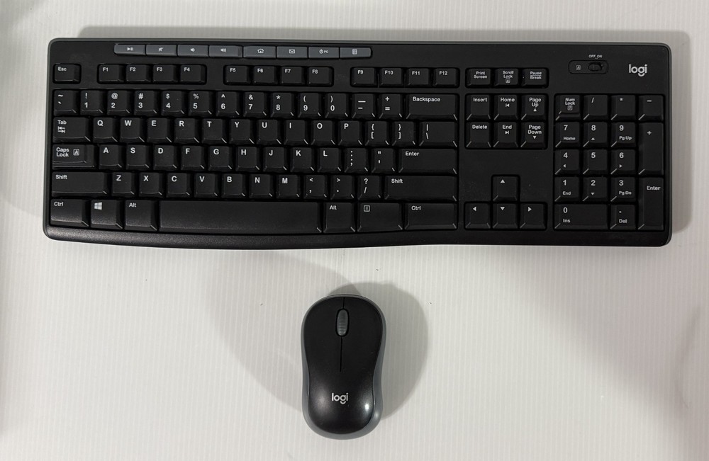 Logitech K270 Wireless Keyboard & M185 Mouse W/ Receiver Dongle Tested & Works