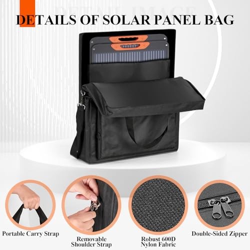 Bag for Portable Solar Panel 100w 200w,Waterproof Solar Panel Carrying Case