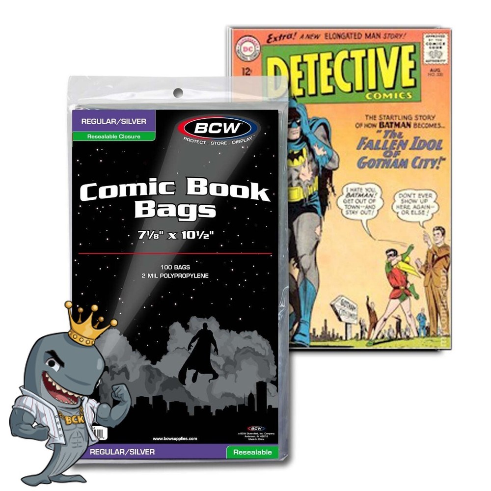 BCW Silver/Regular Resealable Comic Bags 100ct Pack FREE SHIP