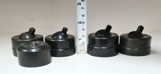 Vintage Old 4 Pcs Electrical Bakelite Switch & 1 Socket made in India.
