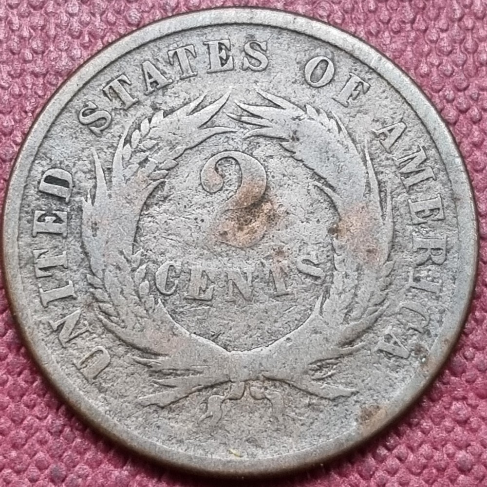 1865 Two Cent Piece 2c Circulated #69261
