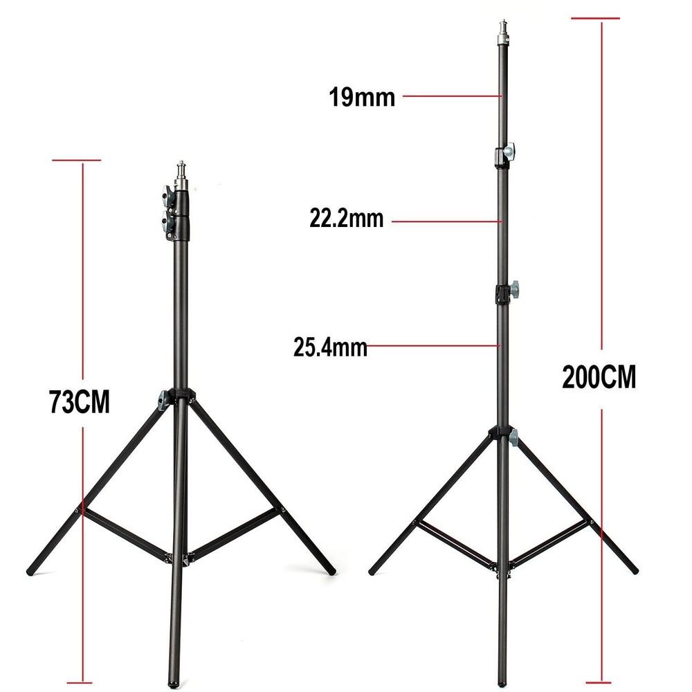 Portable Adjustable 2M Light Stand Tripod For Studio Photo Flash LED Lighting