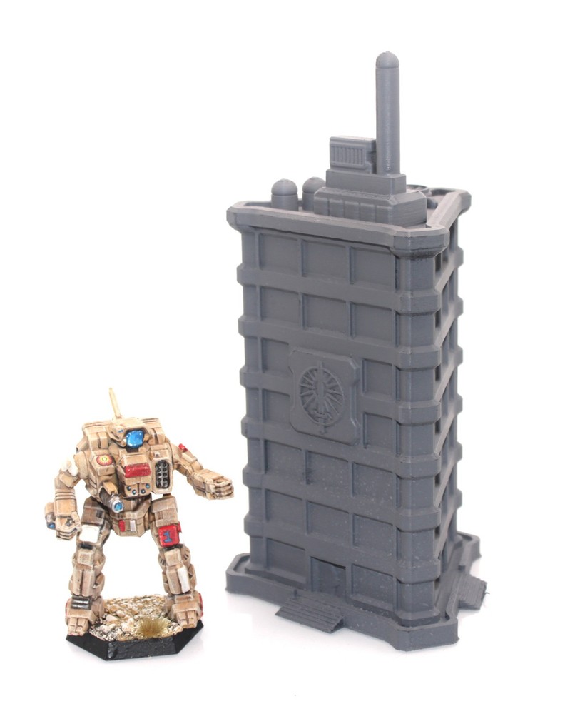 BattleTech Hexed Davion Administration Building  3D Printed