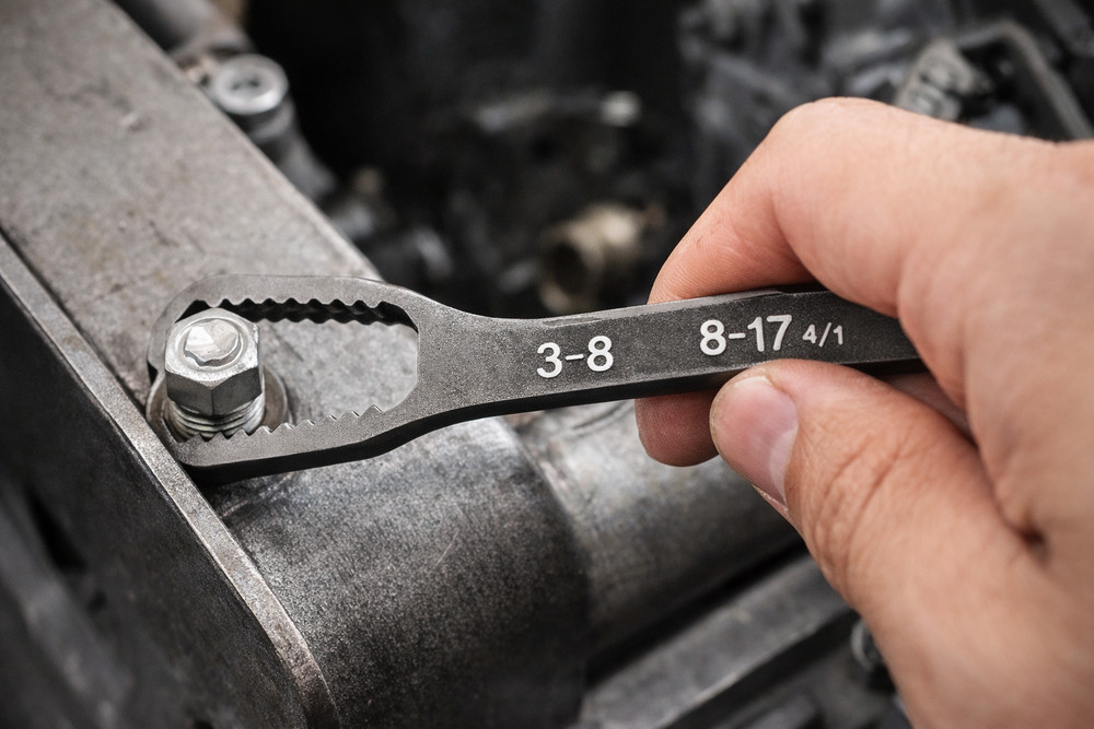 1pc Universal Double-Head Torx Wrench: Adjustable Self-Tightening Spanner