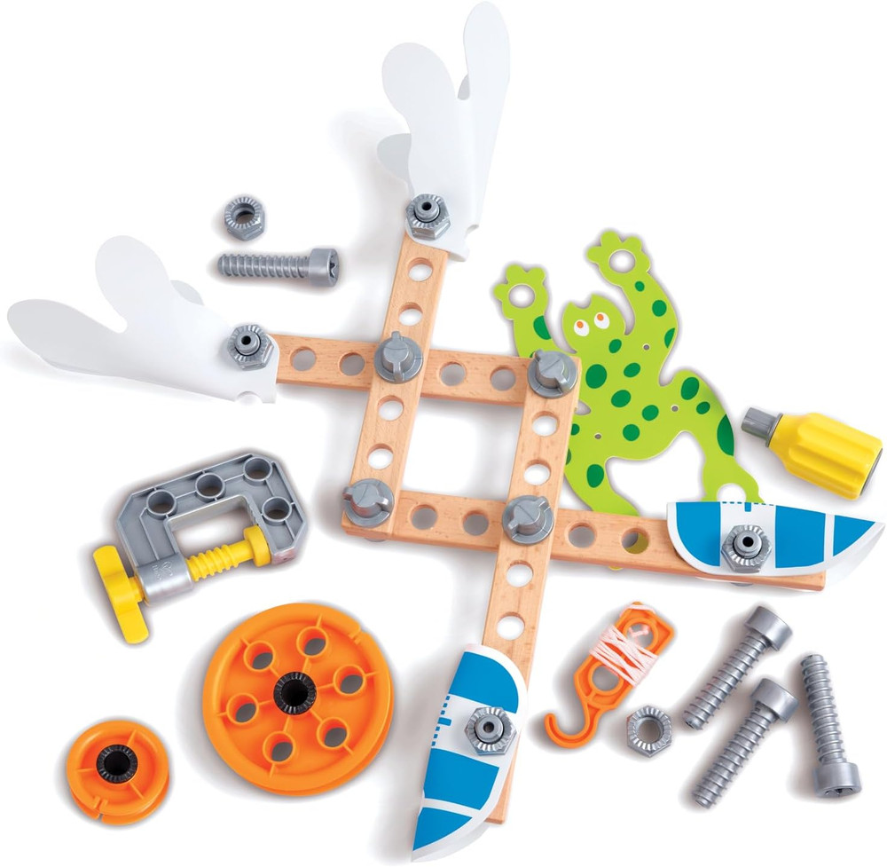 Three Experiment Kit | Junior Inventor Kids Physics Mechanical Crane, Grabber &