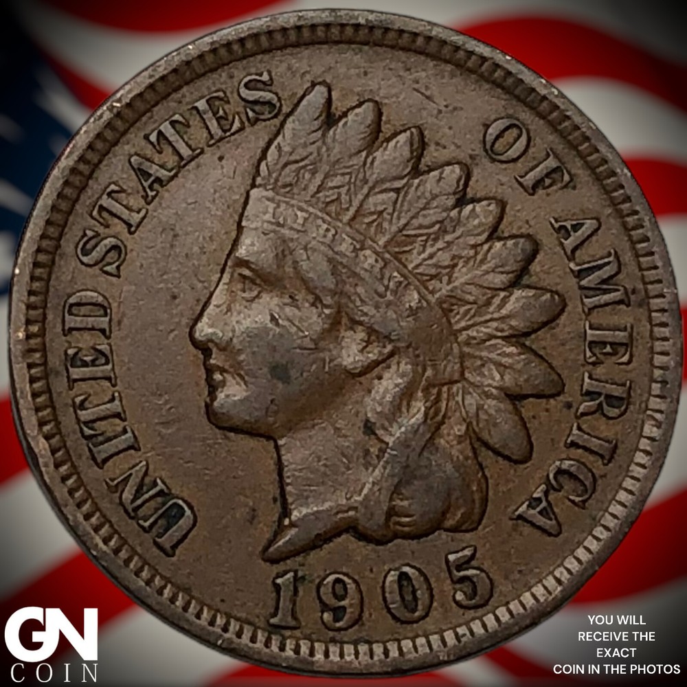 1905 Indian Head Cent Penny X0905