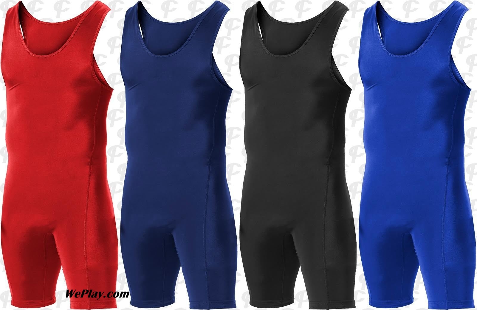 Alleson Heavyweight Adult Mens Wrestling Singlet Red Navy Royal Black 250W1A