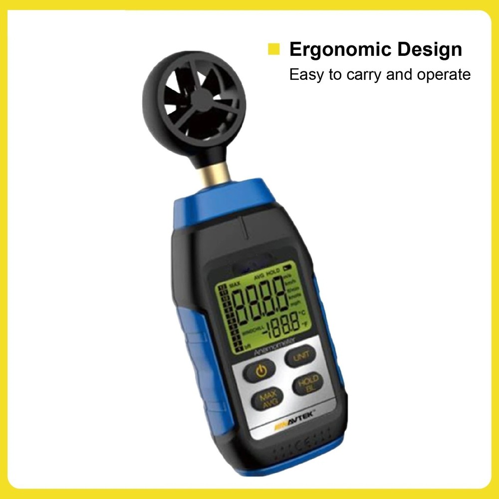 Digital Anemometer Wind Speed Meter Handheld Airflow Tester HVAC VMA-1 Backlit