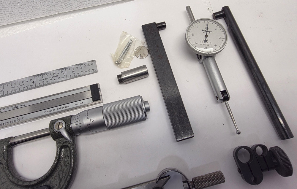 MITUTOYO TOOL SET KIT, Combination Square, Dial Caliper, Indicator, Micrometer..