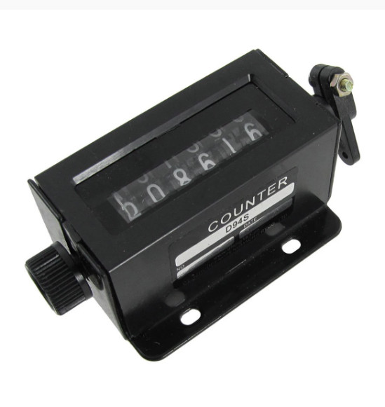 1PC Metal + Plastic D94-S 6 Digit Resettable Mechanical Pulling Count Counter