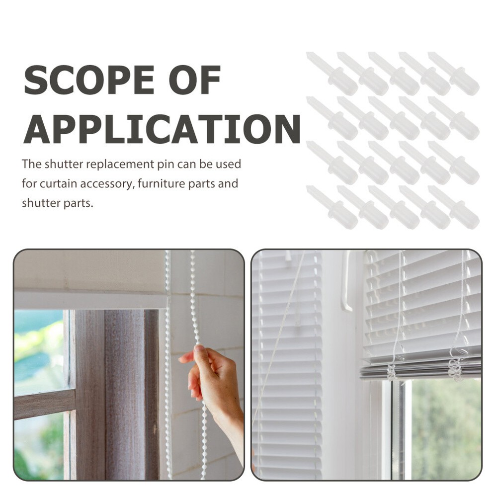 60Pcs Plastic Shutter Pin Replacements - Spring Loaded Repair