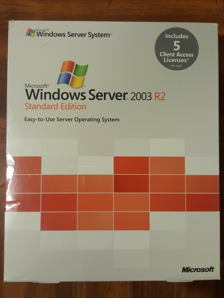 NEW Microsoft Windows Server 2003 R2 Standard  5 CAL RETAIL SEALED BOX