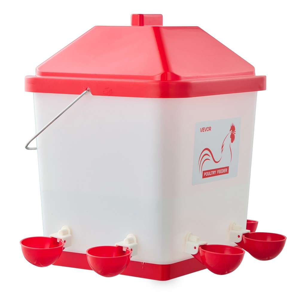 VEVOR Automatic Chicken Feeder & Waterer Set 5 Gal 30 lbs Poultry Feeder Gravity