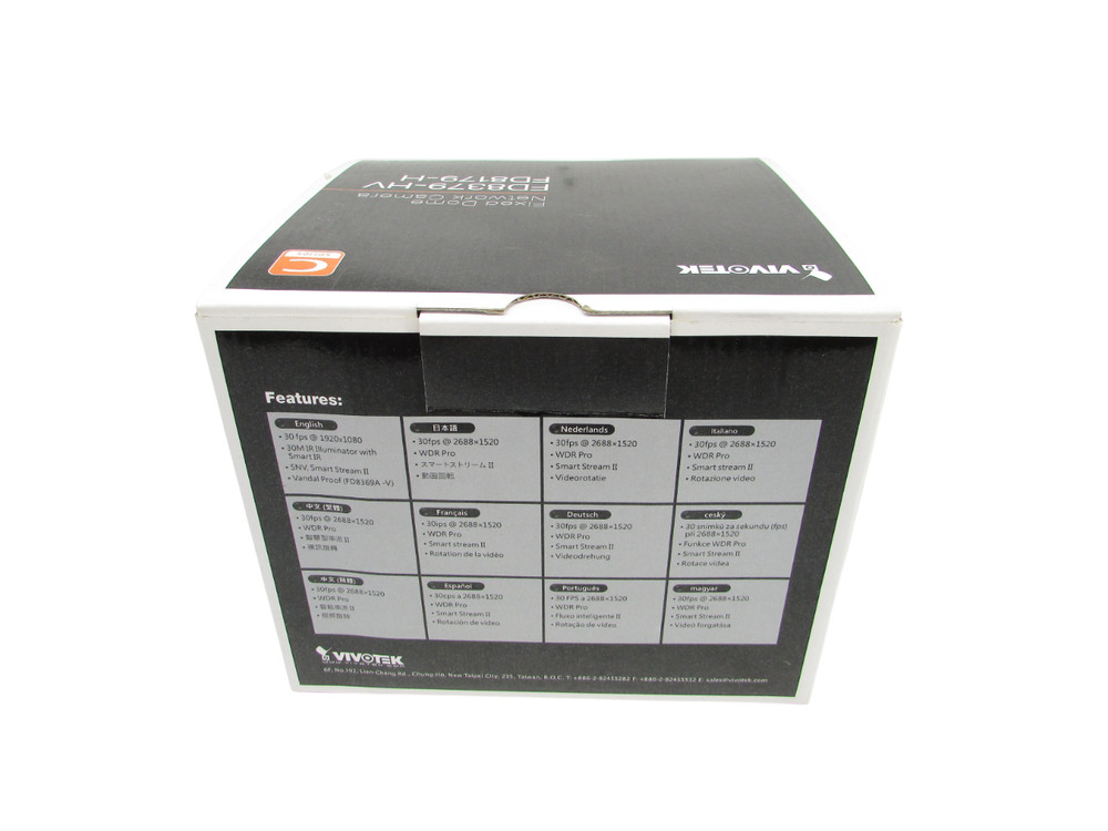 Vivotek FD8179-H 4 Megapixel Indoor IR Fixed Dome Network Camera