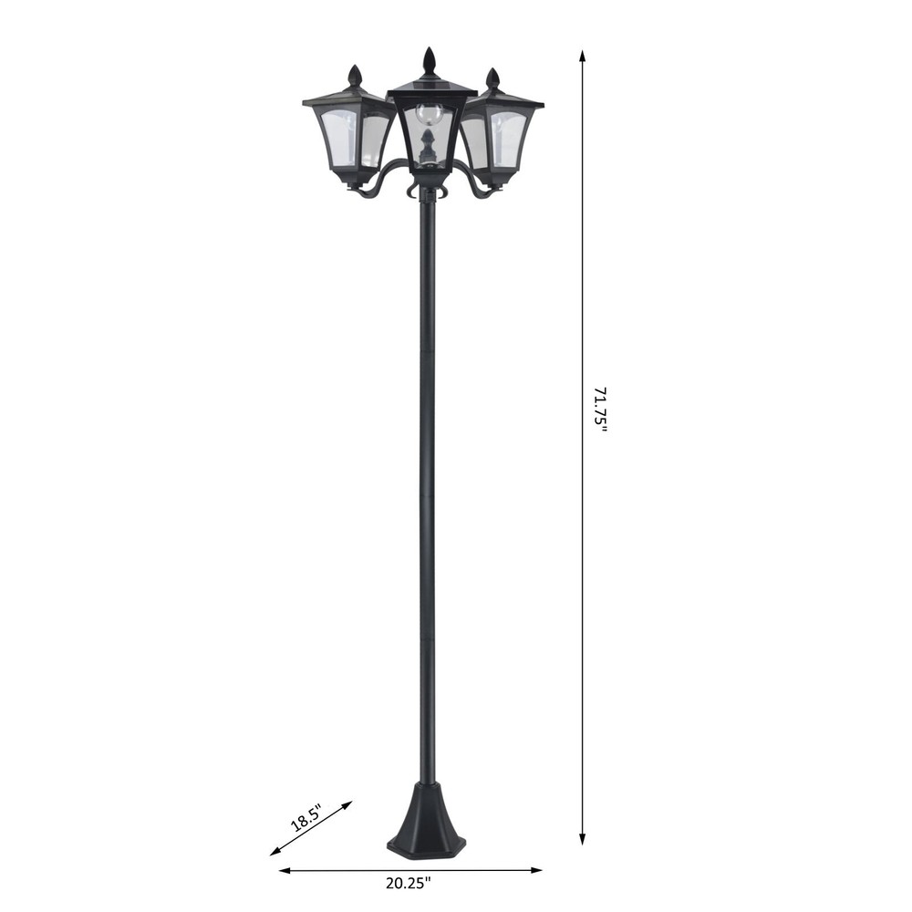 Outdoor Lamp Post Light Garden Pathway Solar Powered for Decorative Yard Pathway