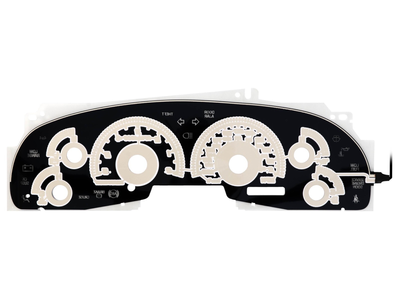 BLUE Glow Gauge Black Overlay For 99-04 Ford F150/Expedition Instrument Cluster