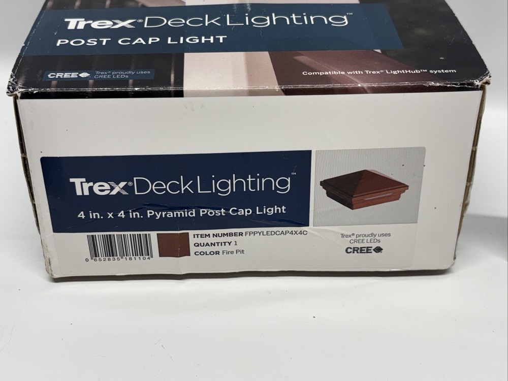 TREX DECKING PYRAMID LED POST CAP LIGHT LIGHTING FIRE PIT (brown)