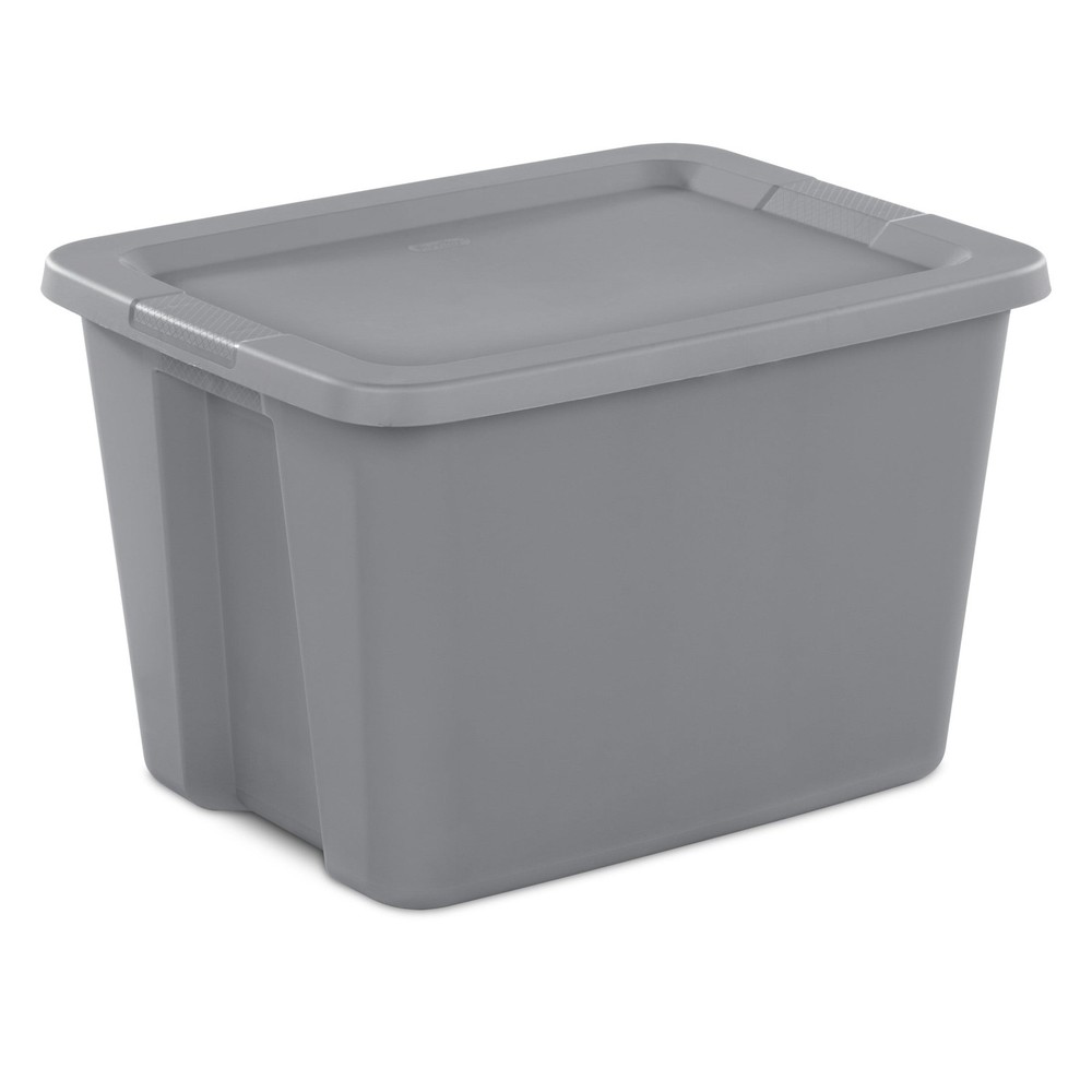 Sterilite Large Storage Bin, 18 Gallon Plastic Storage Container , Gray