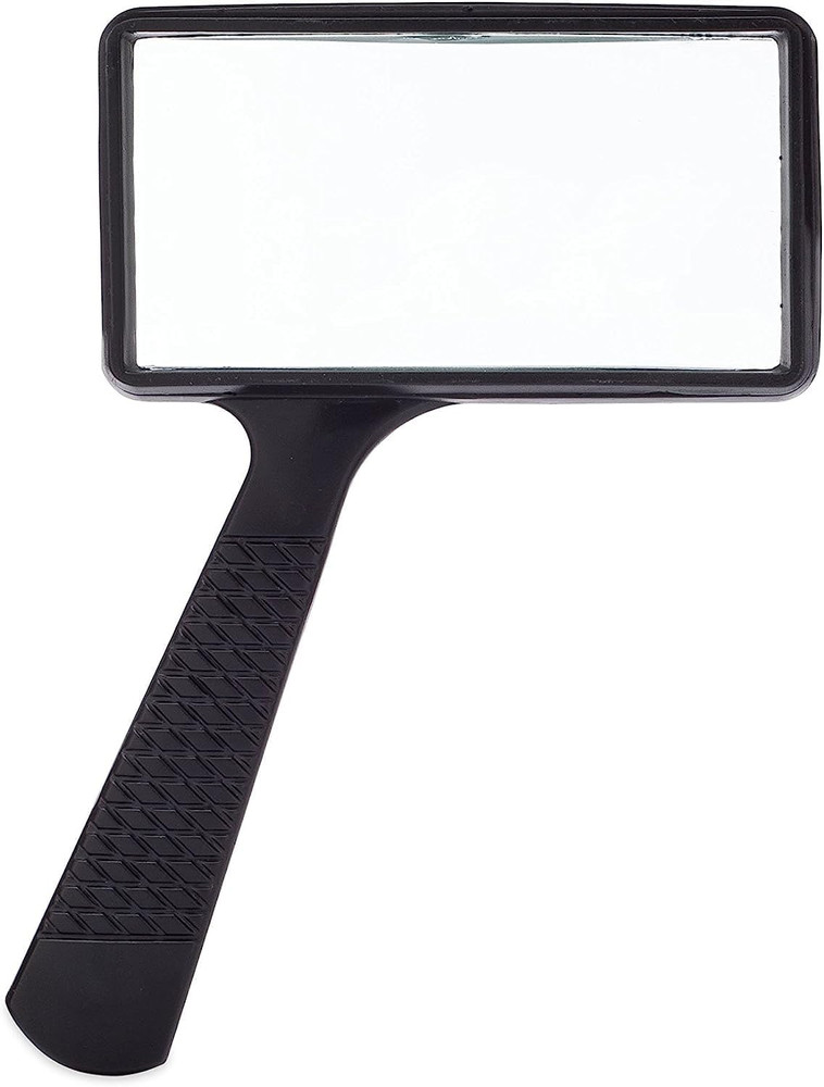 Jumbo Rectangular Handheld Magnifying Glass (3X Magnification) – Scratch Resista
