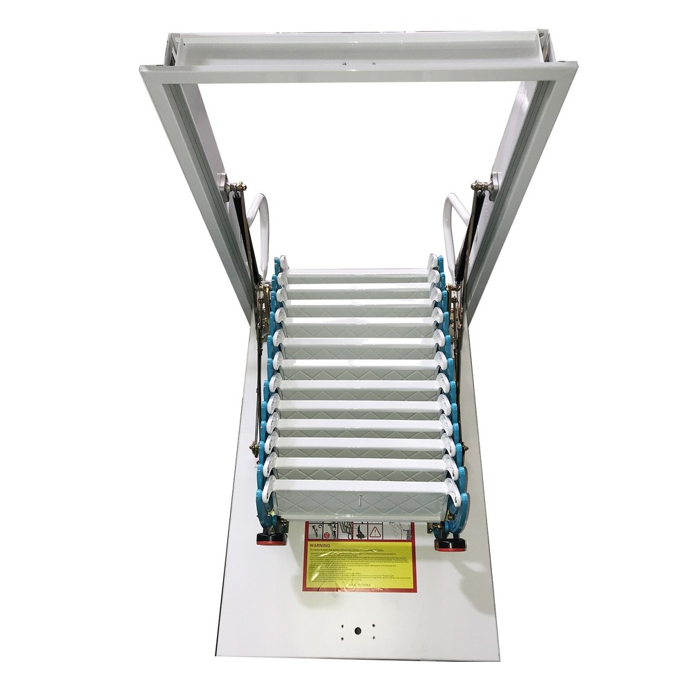 9.84ft Blue Pull Down Attic Ceiling Ladder Folding Loft Stairs 27.56''x 39.37''