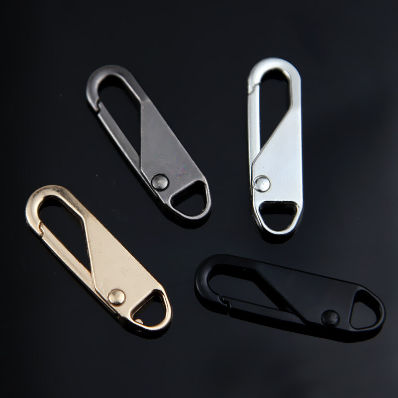 6/3X Metal Zipper Pull Tab Replacement Puller Zip Extender for Bag Jacket Coat✔